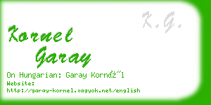 kornel garay business card